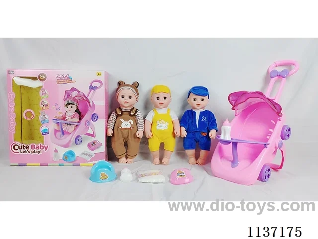 18’ Drinking Vinyl Doll (with urinal function, English IC, multi-function dining chair, 4-piece set)