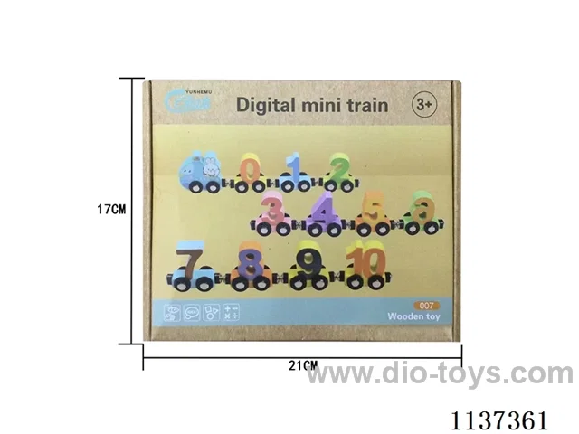 Magnetic train with numbers 0-10