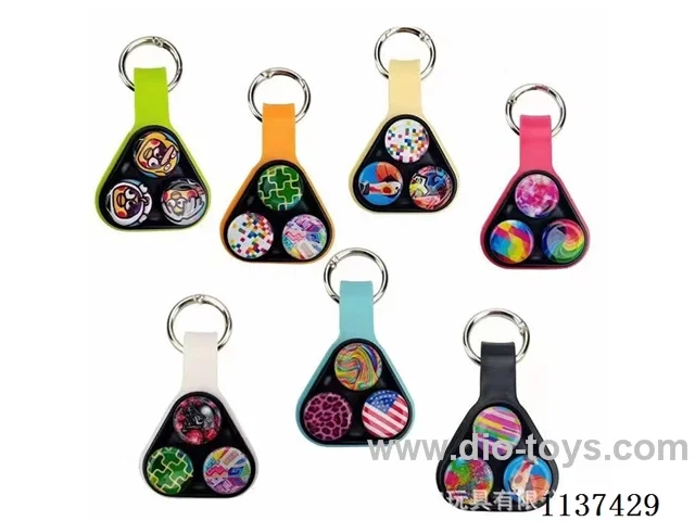 Explosive triangle magnetic buckle poppuck Fidget decompression toy put elastic pop-up magnet toy POPPUCK magnetic decompression play