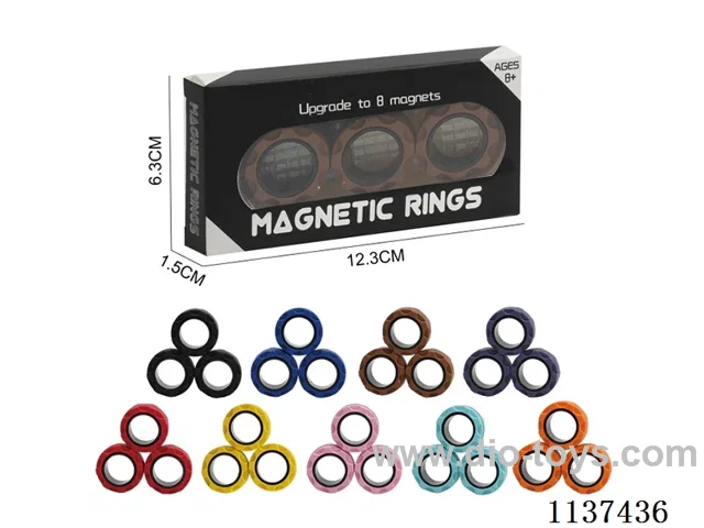 Frosted texture gear magnetic ring decompression toy
