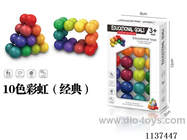 Puzzle Varied Jewelry Set Rainbow 3D Magic Ball Decompression Toy