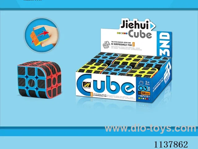 Three-sided black charcoal fibre cube/bearing
