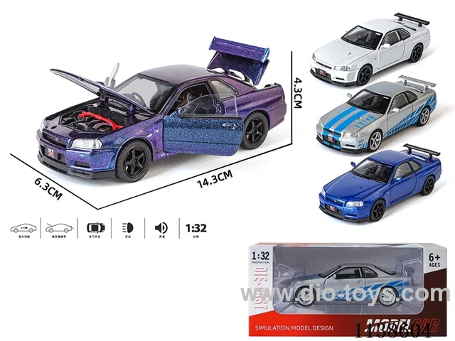 1:32 pull back alloy car W L/M
