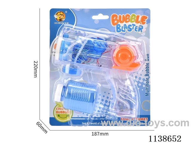 Transparent mechanical bubble gun 1*100ml