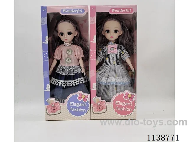 12" 13 jointed 3D eye doll 2 mixes