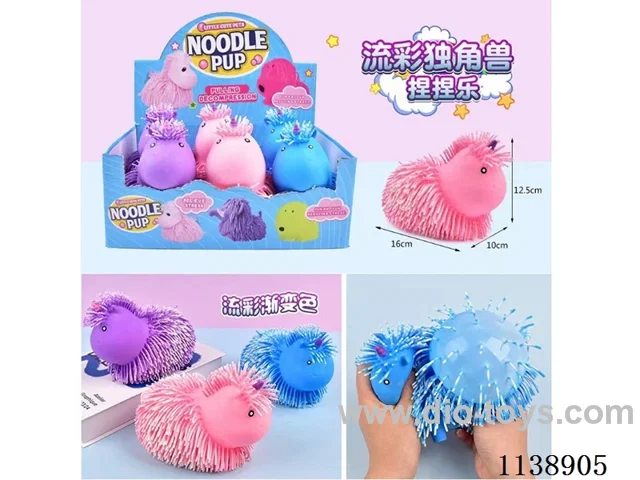 6PCS colourful unicorn pinch with light