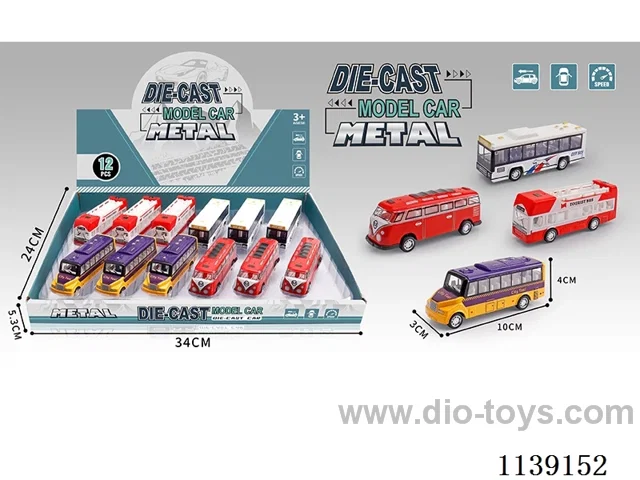 12PCS Alloy Pull Back Bus