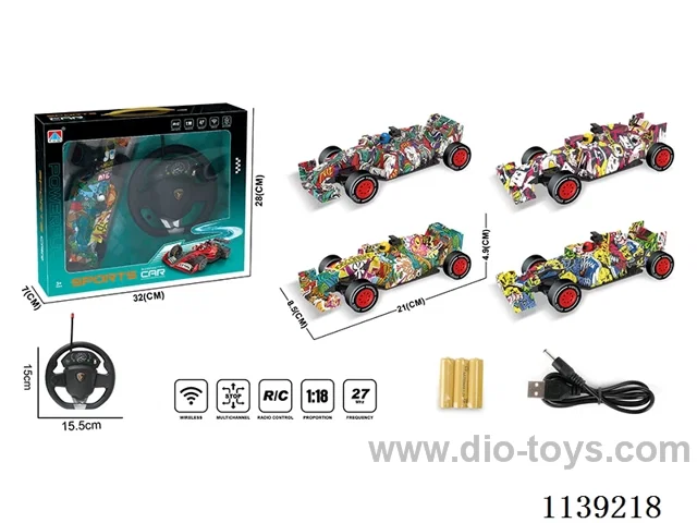 1:18 4ch rc car included battery
