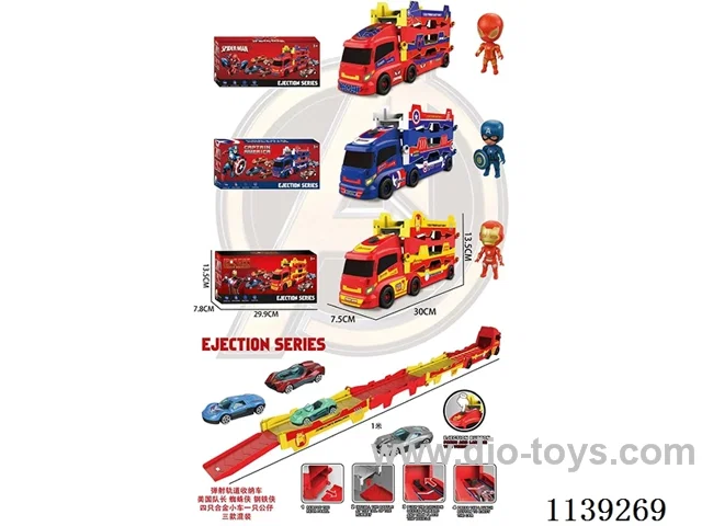 Ejector Track Organiser 4 PCS alloy trolley 1 PCS figurine 3 mixed