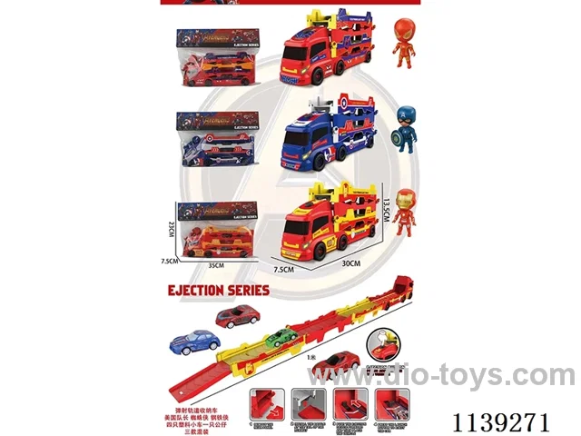 Ejector Track Organiser 4 PCS plastic trolley 1 PCS figurine 3 mixed