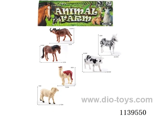 6 PVC animals