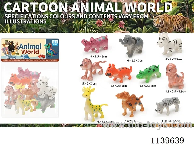 Cartoon Animals 10PCS