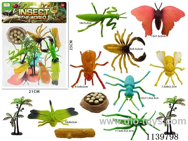Solid Insect Scene(12PCS)