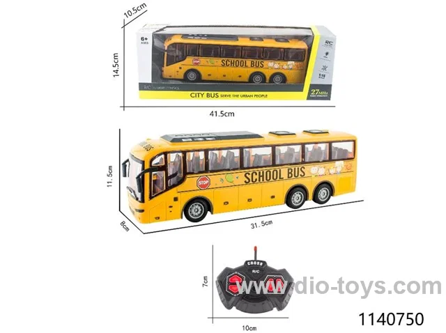 1:16 4 ch rc school bus with light/not include battery