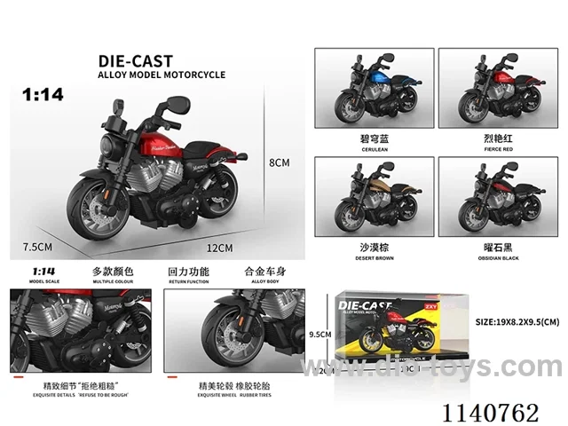 1:14 pull back alloy motorbikes