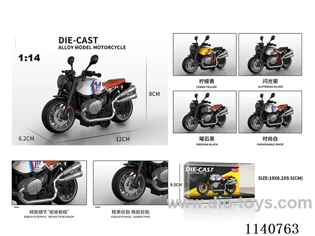 1:14 pull back alloy motorbikes
