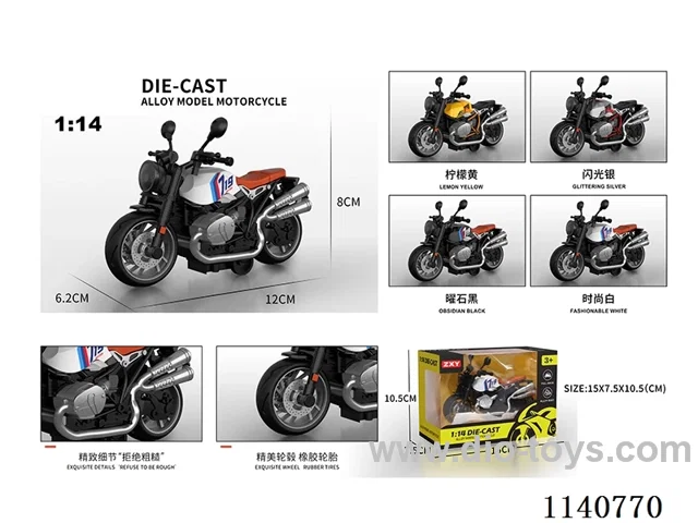 1:14 pull back alloy motorbikes