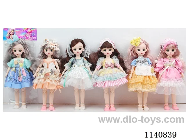 12" 30cm 21 jointed solid body 3D real eye fashion loli doll + hair accessories Mixed bag