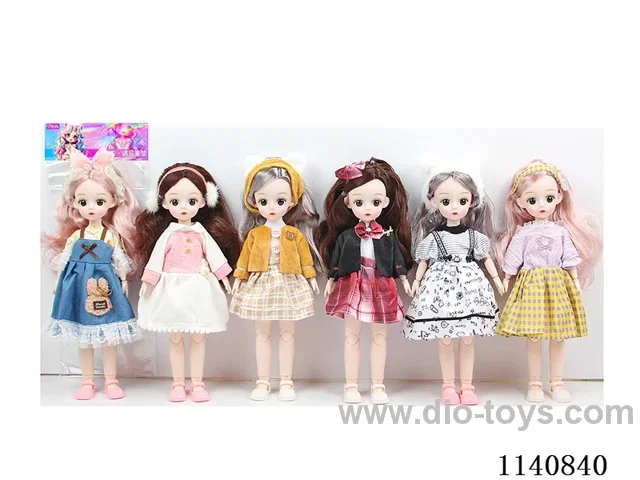 12" 30cm 21 jointed solid body 3D real eye fashion loli doll + hair accessories Mixed bag