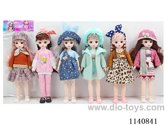12" 30cm 21 jointed solid body 3D real eye fashion loli doll + hair accessories Mixed bag