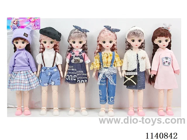 12" 30cm 21 jointed solid 3D real eye fashion loli doll + hair accessories Mixed bag