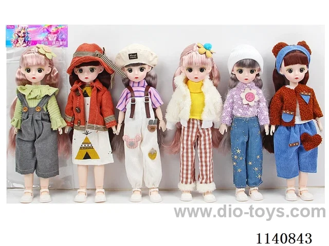 12" 30cm 21 jointed solid 3D real eye fashion loli doll + hair accessories Mixed bag