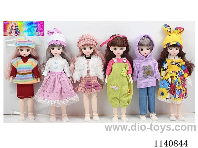 12" 30cm 21 jointed solid 3D real eye fashion loli doll + hair accessories Mixed bag