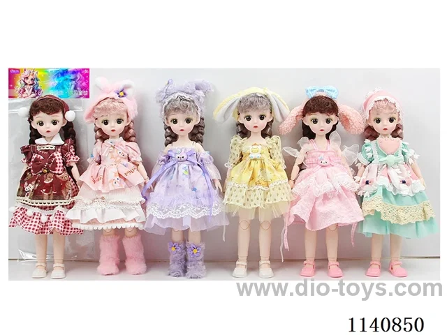 12" 30cm 21 jointed solid 3D real eye fashion loli doll + hair accessories Mixed bag