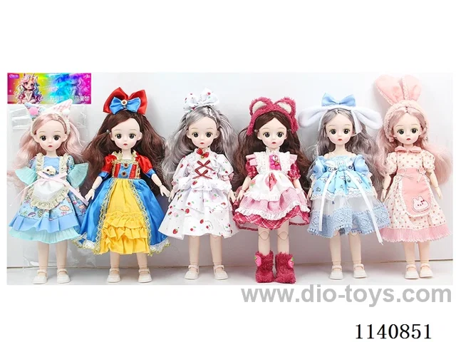 12" 30cm 21 jointed solid 3D real eye fashion loli doll + hair accessories Mixed bag