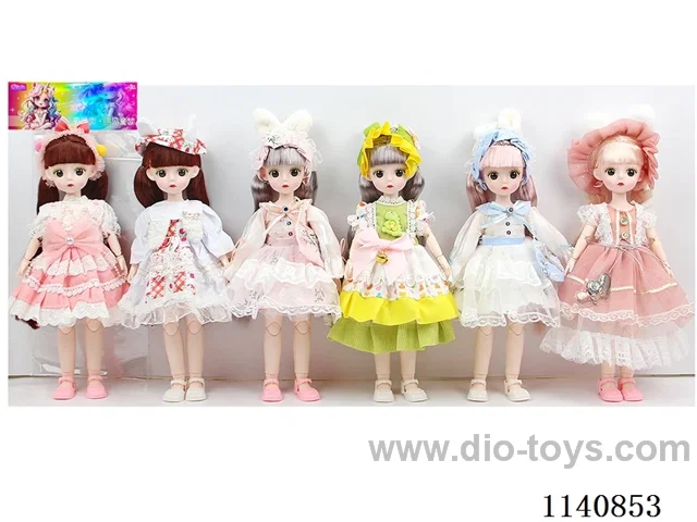 12" 30cm 21 jointed solid 3D real eye fashion loli doll + hair accessories Mixed bag