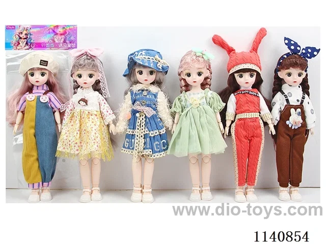 12" 30cm 21 jointed solid body 3D real eye fashion loli doll + hair accessories Mixed bag