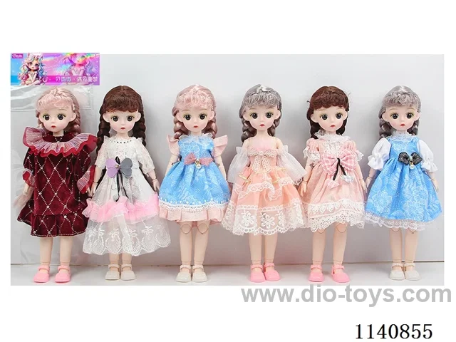 12" 30cm 21 jointed solid body 3D real eye fashion loli doll Mixed bag