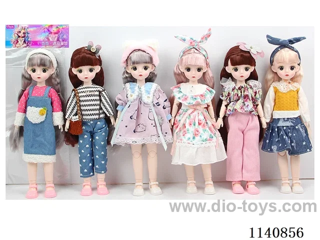 12" 30cm 21 jointed solid 3D real eye fashion loli doll + hair accessories Mixed bag