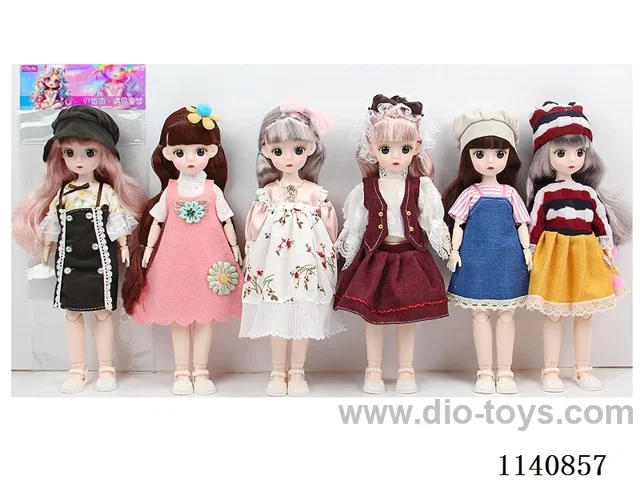12" 30cm 21 jointed solid body 3D real eye fashion loli doll + hair accessories Mixed bag