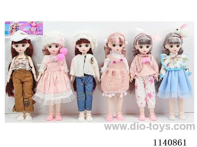 12" 30cm 21 jointed solid 3D real eye fashion loli doll + hair accessories Mixed bag