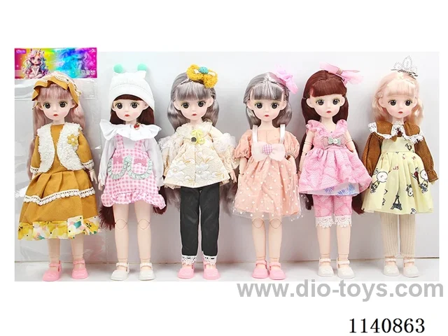 12" 30cm 21 jointed solid 3D real eye fashion loli doll + hair accessories Mixed bag
