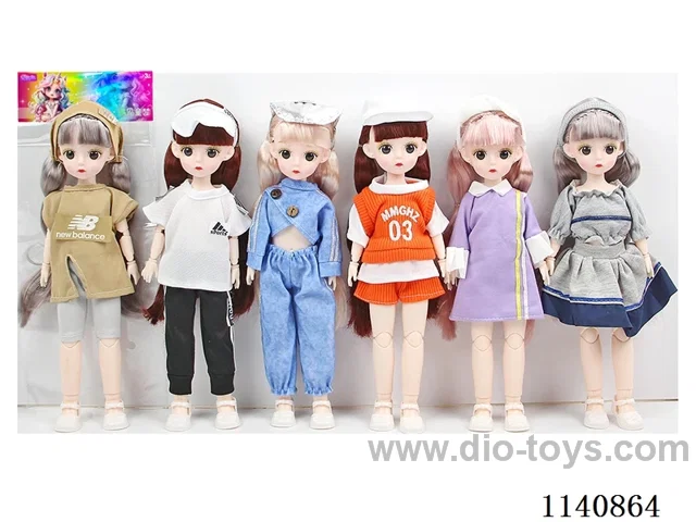 12" 30cm 21 jointed solid 3D real eye fashion loli doll + hair accessories Mixed bag