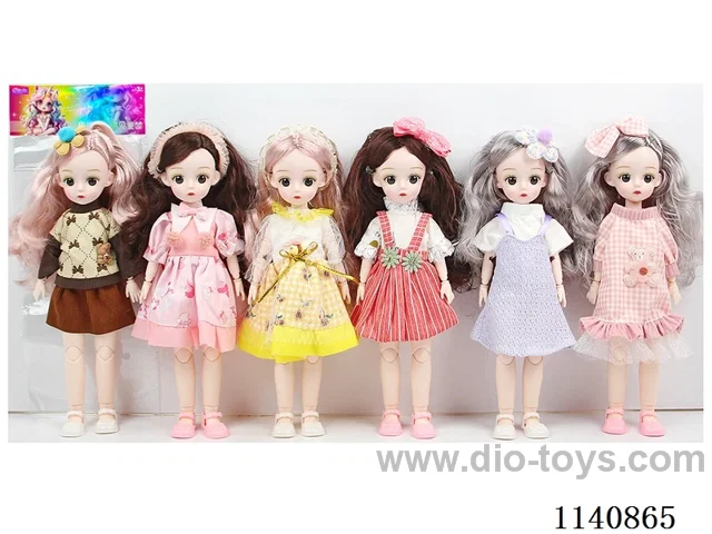 12" 30cm 21 jointed solid 3D real eye fashion loli doll + hair accessories Mixed bag