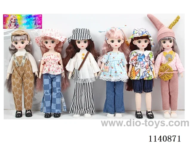 12" 30cm 21 jointed solid 3D real eye fashion loli doll + hair accessories Mixed bag