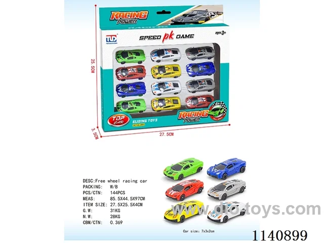 free wheel race car 12PCS