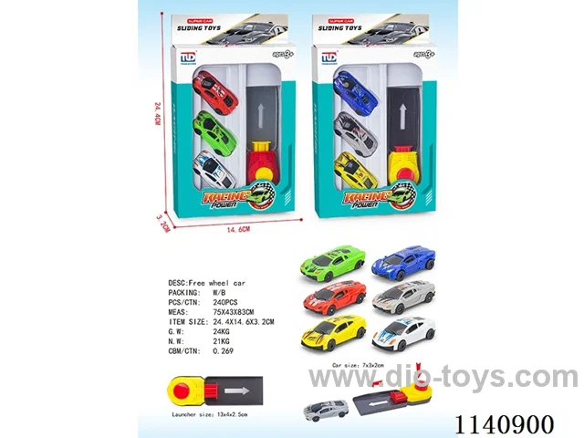 Catapult Racing Car (3PCS with launcher, 2 mixes)