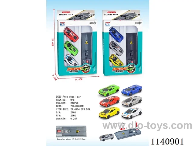 Catapult Racing Car (3PCS with launcher, 2 mixes)