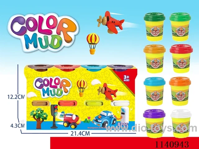 Colourful Clay 8 Bottles
