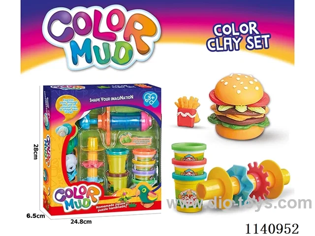 Colourful clay set