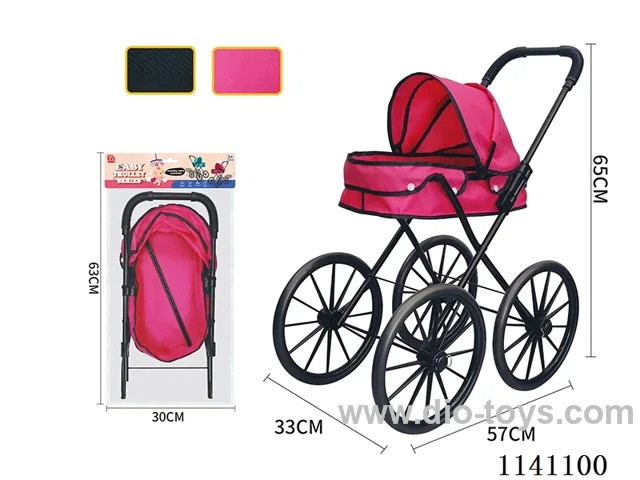 Classic Black. Pure red cloth Trolley (extra large wheel)