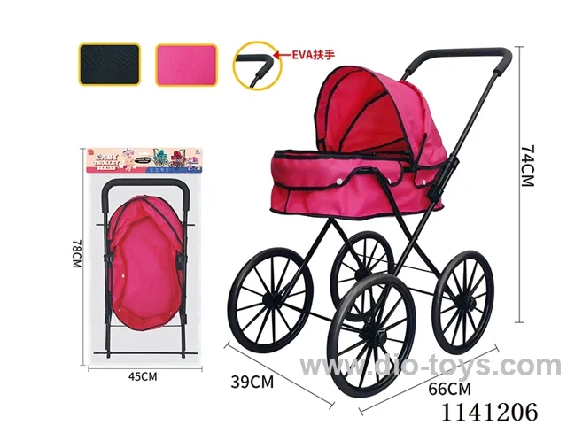 Classic Black. Pure Red cloth Trolley (Extra Large Wheel)