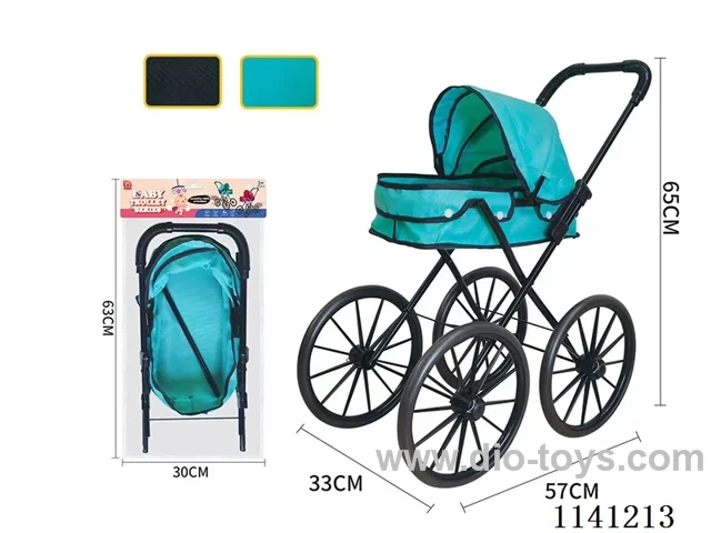 Classic Black. Pure green cloth Trolley (extra large wheel)