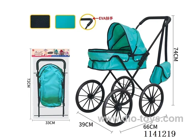 Classic Black. Pure Green cloth Trolley (Extra Large Wheel)