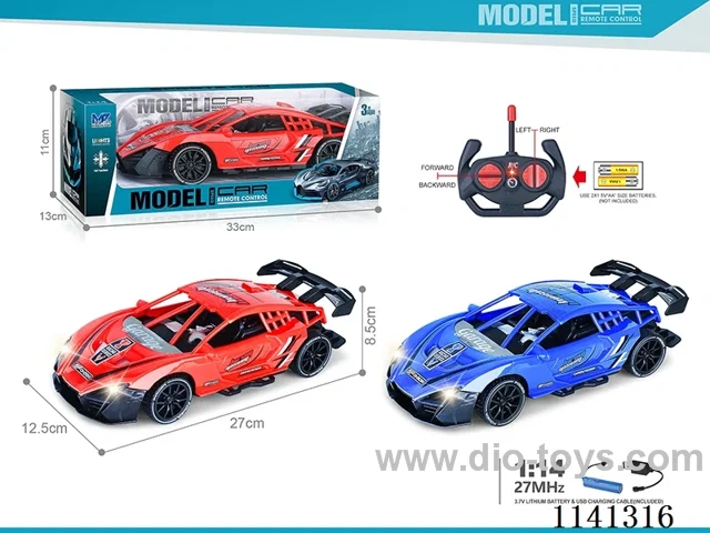 1:14 27MHZ 4ch rc car withlight included battery