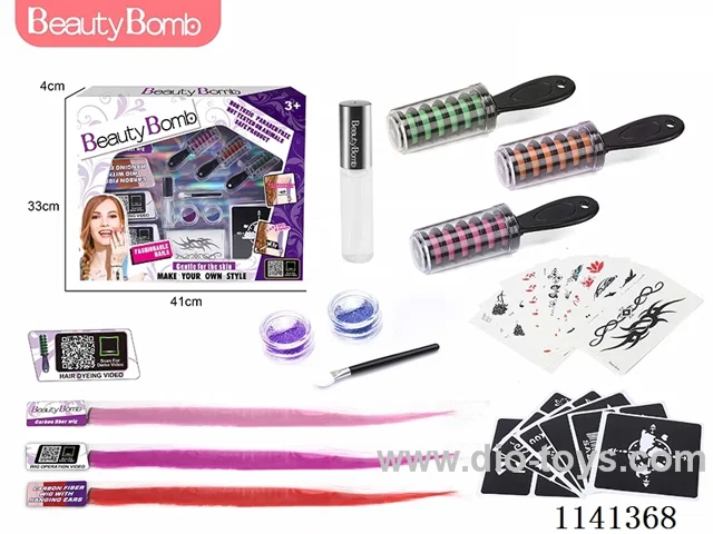 Tattoo Set with Hair Colour Stick & Wig